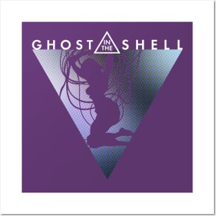 Ghost in the shell - silhouette 0.1 white Posters and Art